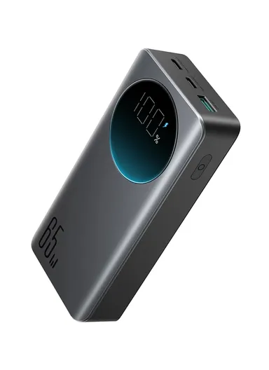 20000mAh 65W Fast Charging Power Bank Digital Display Phone Battery Charger with Type-C Cable - Black