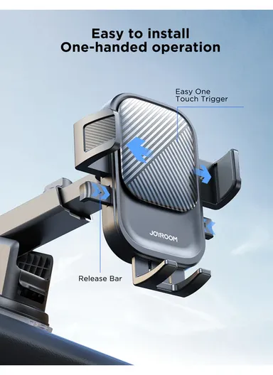 Dashboard 360° Rotatable Car Phone Mount Holder for 4.7" to 6.8" Smartphones, JR-OK6 - Black