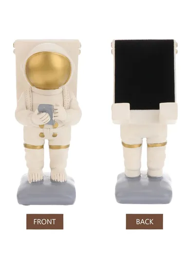 Resin Craft Astronaut Cell Phone Holder Home Accessories Decor for Home, Office, Dormitory &amp; Library BN18-21A (H14 x W5 x D8)cm - Gold