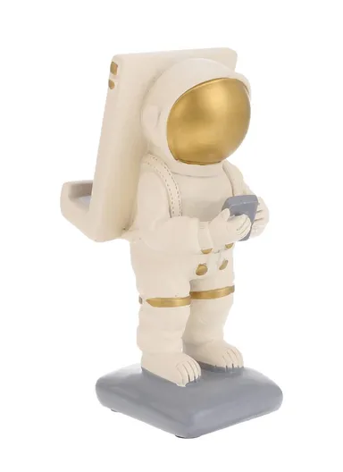 Resin Craft Astronaut Cell Phone Holder Home Accessories Decor for Home, Office, Dormitory &amp; Library BN18-21A (H14 x W5 x D8)cm - Gold