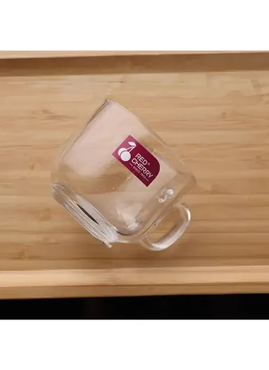 6Pcs 130ml Glass Cups Set With Handle ZBC45 (D7.2 x H6)cm