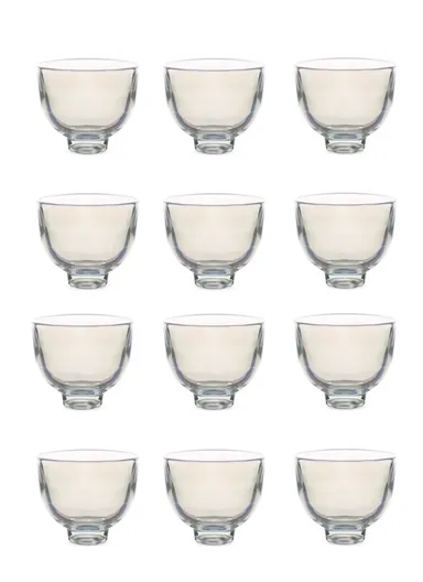 12Pcs Glass Coffee Cups - Transparent