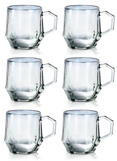 280ml 6 Pcs Elegant Round Glass Cup Suitable For Hot &amp; Cold Beverages BMZB006-YH