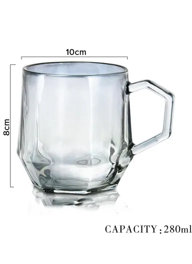 280ml 6 Pcs Elegant Round Glass Cup Suitable For Hot &amp; Cold Beverages BMZB006-YH