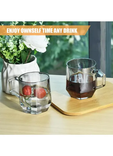 280ml 6 Pcs Elegant Round Glass Cup Suitable For Hot &amp; Cold Beverages BMZB006-YH