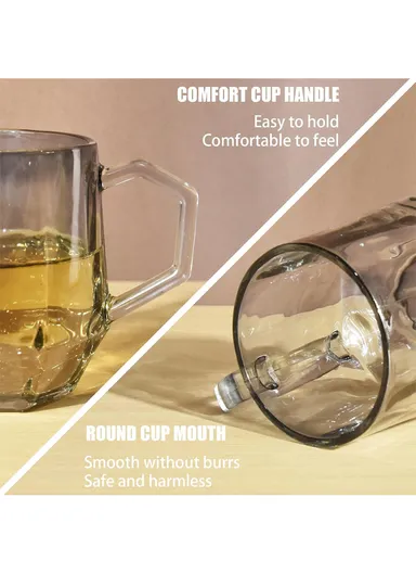 280ml 6 Pcs Elegant Round Glass Cup Suitable For Hot &amp; Cold Beverages BMZB006-YH