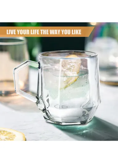 280ml 6 Pcs Elegant Round Glass Cup Suitable For Hot &amp; Cold Beverages BMZB006-YH