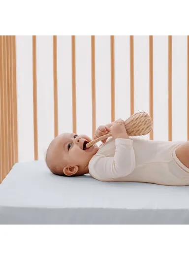 2 Pieces Basic Cotton Ranforce Baby Fitted Sheet Set 70 x 140 + 22 cm - White