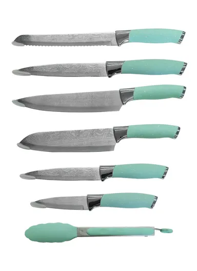 8-Piece Stainless Steel Knife Set with Stand - Reseda