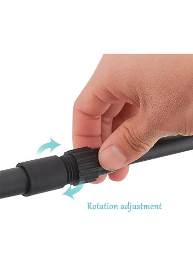 3-Tier Expandable Heavy-Duty Iron Storage Organizer Rack with Side Hooks, Multi-Purpose Adjustable Microwave Kitchen Rack Organizer (W40-60 x D36 x H77)cm - Black