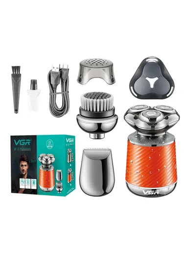 3 in 1 550mAh Cord / Cordless Professional Men's Grooming Kit With LED Indicator &amp; Travel Lock V-391