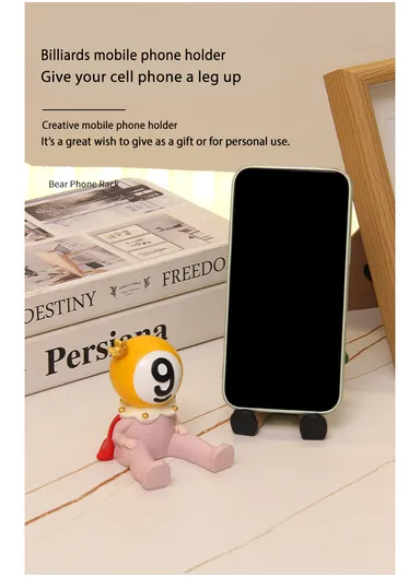Resin Craft Billiard Doll Home Decoration Cue Organizer, Mobile Phone Holder BN-206-11 (L9 x W7 x H10)cm