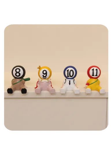 Resin Craft Billiard Doll Home Decoration Cue Organizer, Mobile Phone Holder BN-206-11 (L9 x W7 x H10)cm
