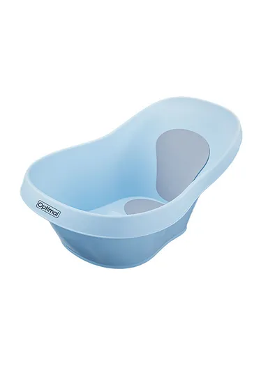 Baby Bath Tub with Back Support Comfortable, Compact, &amp; Safe Bath Time Solution for Newborns OPB-1216 - Blue