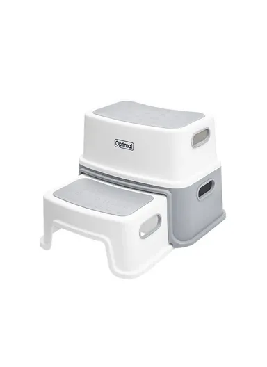 Two-Step Sturdy Stool with Anti-Slip Surface OPB-1220 - Grey