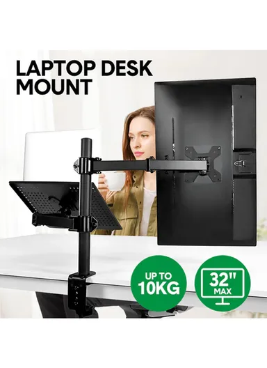 13-30" Adjustable Laptop &amp; Monitor Stand, with Full Articulation &amp; Cable Management (L30 x W33)cm