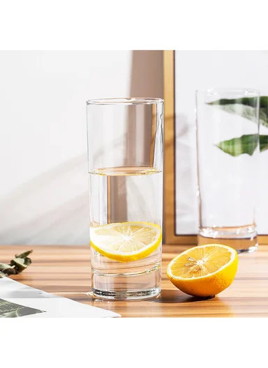 270ml 6-Pcs Transparent Highball Round Drinking Glass Cups BM60164 (D6 x H16)cm