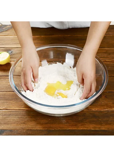 3.3L Large Capacity Borosilicate Clear Dishwasher Safe Kitchen Mixing Round Glass Bowls GPSLW-264