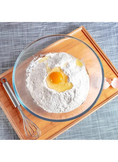 3.3L Large Capacity Borosilicate Clear Dishwasher Safe Kitchen Mixing Round Glass Bowls GPSLW-264