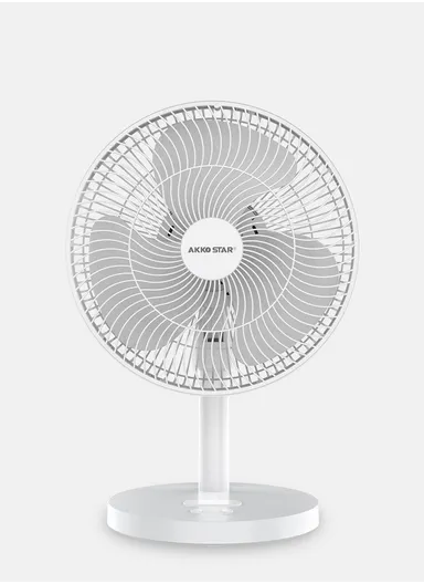 12" 30W Rechargeable Fan With 3 Speeds &amp; 2 Lighting Modes AK82509