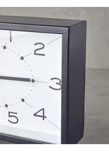 Flair Table Clock 28x20 cm Black