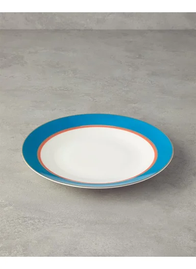 Carny Bone Porcelain Serving Plate 25 Cm Blue