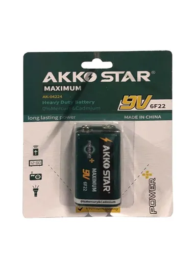 9V Alkaline Battery Heavy Duty Battery 6F22 AK04224