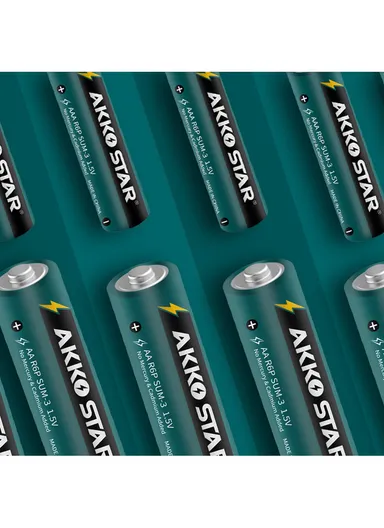 2 Pcs 1.5V AA Carbon Batteries