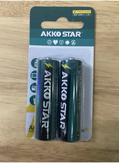 2 Pcs 1.5V AA Carbon Batteries