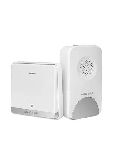 150m Operating Range Waterproof Wireless Doorbell With 32 Optional Sounds, 24 Polyphonic, 4 Sounds Level &amp; Indicator LED AK56280