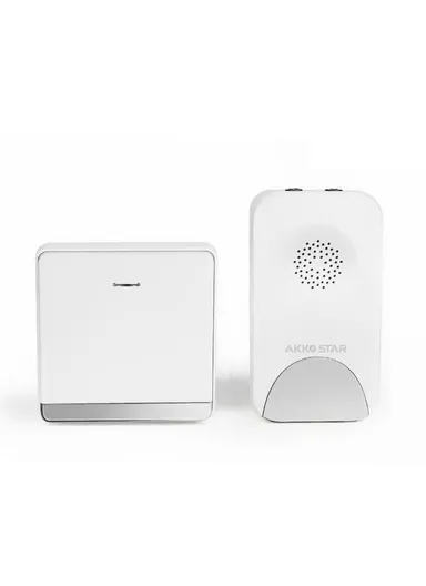 150m Operating Range Waterproof Wireless Doorbell With 32 Optional Sounds, 24 Polyphonic, 4 Sounds Level &amp; Indicator LED AK56280