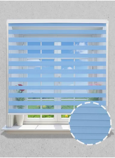 150x150cm Manual Window Blinds, Blackout Polyester Fabric Roller Blinds, Semi Shade Shutter, Light Filtering Roller Shades - Blue