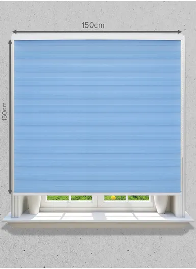 150x150cm Manual Window Blinds, Blackout Polyester Fabric Roller Blinds, Semi Shade Shutter, Light Filtering Roller Shades - Blue