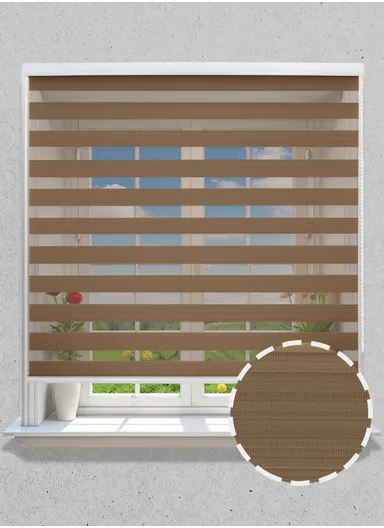 150x150cm Manual Window Blinds, Blackout Polyester Fabric Roller Blinds, Semi Shade Shutter, Light Filtering Roller Shades - Brown