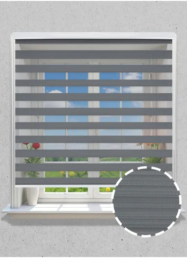 150x150cm Manual Window Blinds, Blackout Polyester Fabric Roller Blinds, Semi Shade Shutter, Light Filtering Roller Shades - Grey