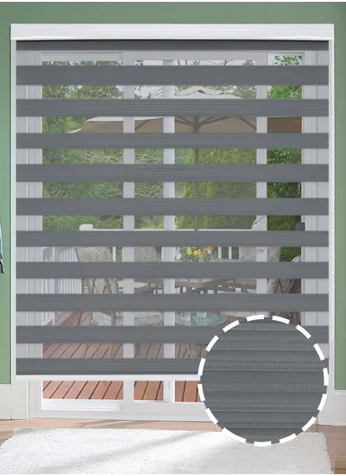 180x200cm Manual Window Blinds, Blackout Polyester Fabric Roller Blinds, Semi Shade Shutter, Light Filtering Roller Shades - Grey