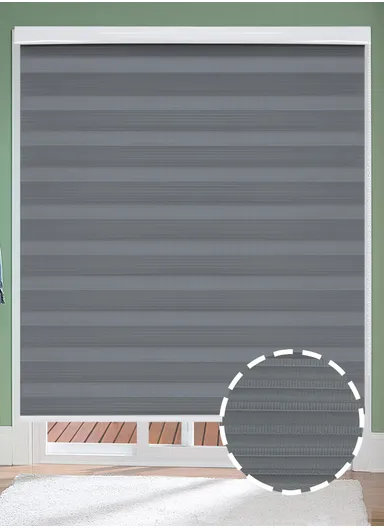 180x200cm Manual Window Blinds, Blackout Polyester Fabric Roller Blinds, Semi Shade Shutter, Light Filtering Roller Shades - Grey