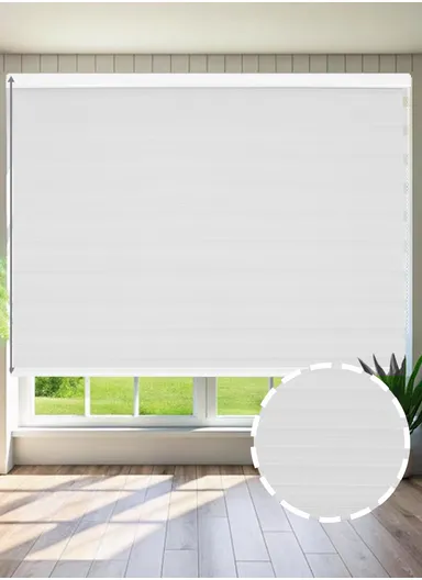 180x150cm Manual Window Blinds, Blackout Polyester Fabric Roller Blinds, Semi Shade Shutter, Light Filtering Roller Shades - White