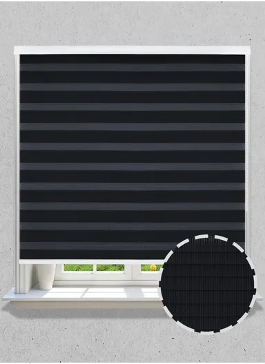 150x150cm Manual Window Blinds, Blackout Polyester Fabric Roller Blinds, Semi Shade Shutter, Light Filtering Roller Shades - Black
