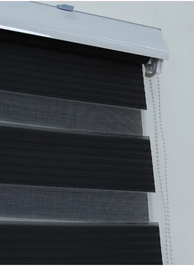 180x200cm Manual Window Blinds, Blackout Polyester Fabric Roller Blinds, Semi Shade Shutter, Light Filtering Roller Shades - Black