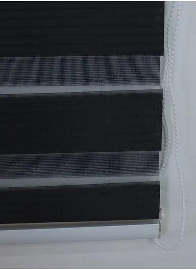 180x200cm Manual Window Blinds, Blackout Polyester Fabric Roller Blinds, Semi Shade Shutter, Light Filtering Roller Shades - Black