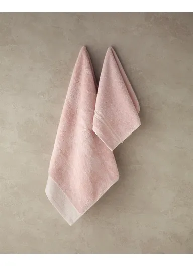 Rattan Cotton Face Towel Set Pink