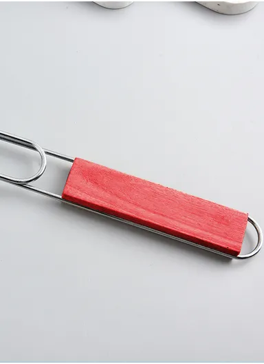 Chromium Plated Barbecue Grill Net Basket With Wooden Handle (40X30X58)cm