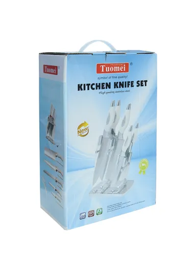 7Pcs Kitchen Knife Set With Scissors &amp; Base TD03