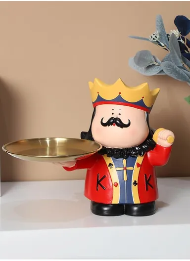 Resin Creative Cartoon Poker K, Entrance Storage Ornaments, Creativity Key Storage Tray, Remote Controls Tray, Room Decoration with Tray For Entrance Hall, Study Room, TV Cabinet &amp; Bedroom HP-47  (W13 x D10 x H23.5)c