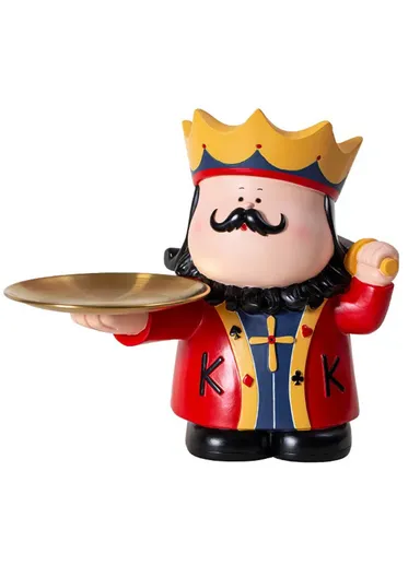 Resin Creative Cartoon Poker K, Entrance Storage Ornaments, Creativity Key Storage Tray, Remote Controls Tray, Room Decoration with Tray For Entrance Hall, Study Room, TV Cabinet &amp; Bedroom HP-47  (W13 x D10 x H23.5)c