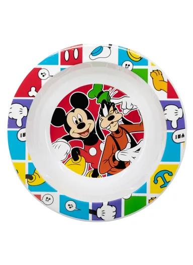 Ergonomic Plastic Bowl Mickey Mouse, Perfect for Microwave Use &amp; Fun Mealtimes
