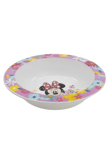 Minnie Mouse Plastic Microwave Bowl, Ideal for Mealtime Fun &amp; Convenience (W16 x D16 x H4)cm