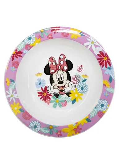 Minnie Mouse Plastic Microwave Bowl, Ideal for Mealtime Fun &amp; Convenience (W16 x D16 x H4)cm