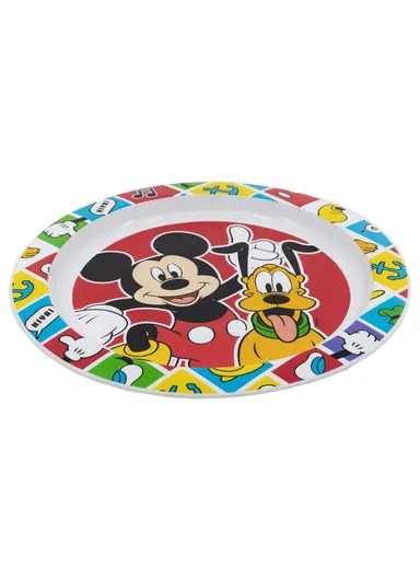 Ergonomic Plastic Plate Mickey Mouse Better Together, Ideal for Kids’ Mealtime Fun